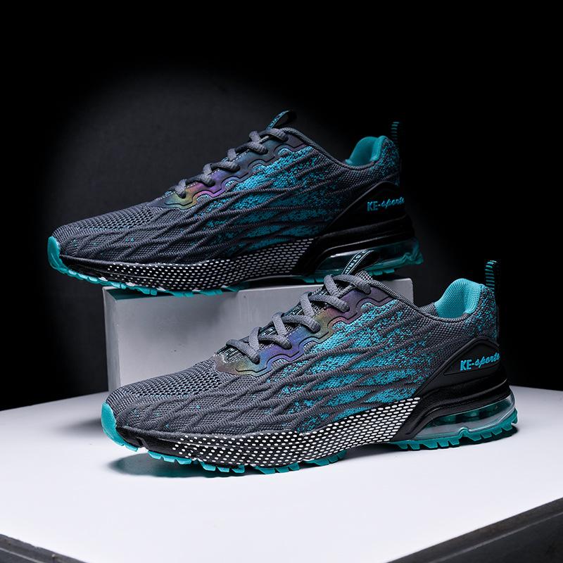 Mesler Men's Sporty Solid RoundToe Laces Trainers, Fashionable Lace UpFront Mesh Breathable Comfortable Sports Air Running Shoes Sporty Lightweight Breathable Running Shoes For Exercise & Daily Wear