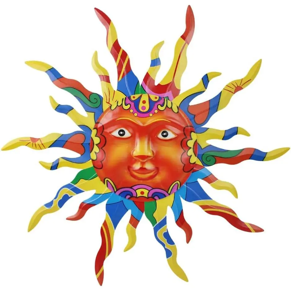 30-in Artistic Metal Sun Decoration, Easy-Install Holiday Decor for Home Patio, Garden & Bedroom, Ideal Gift for Outdoor Space Enthusiasts