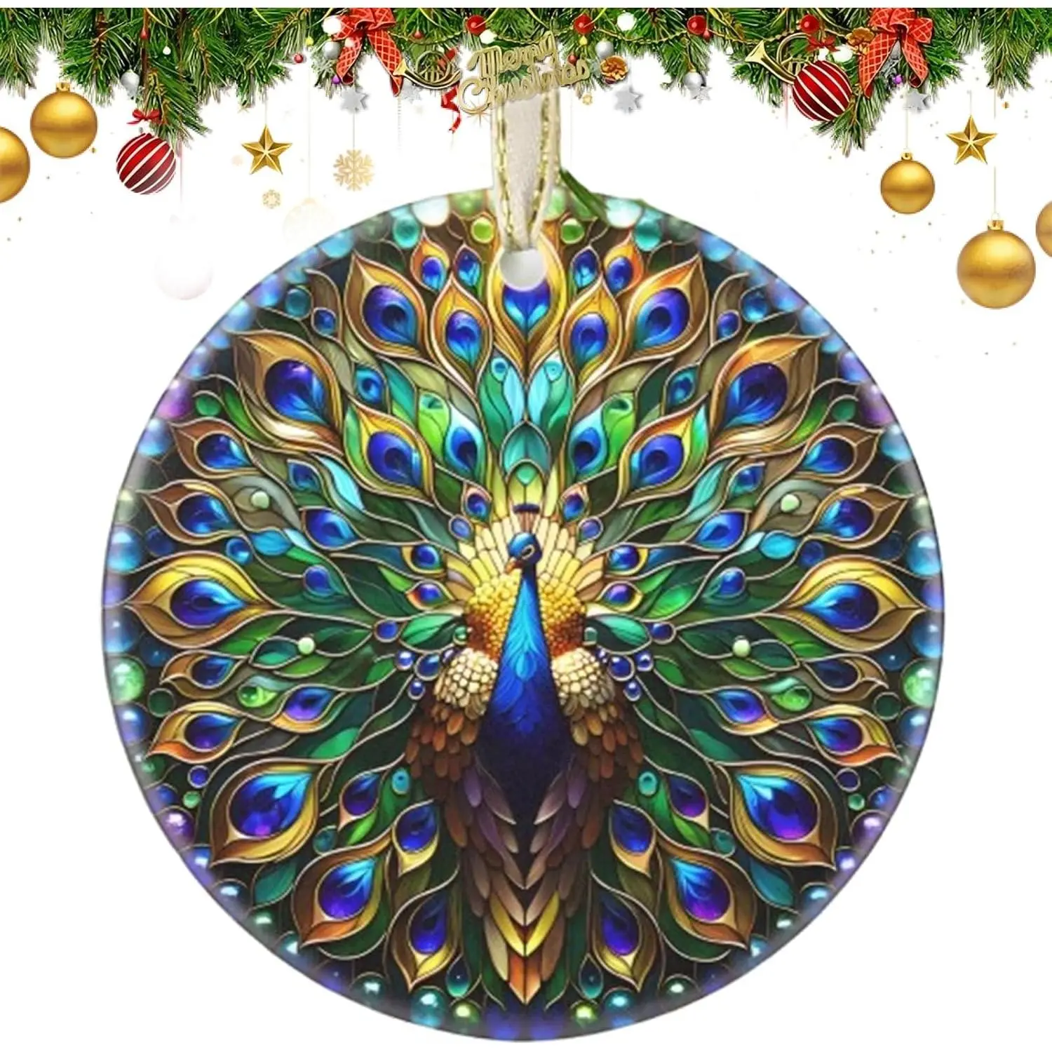 Peacock Christmas Ornaments, 2025 Ornaments for Christmas Tree, Christmas Decor Indoor  Party Gifts Souvenir,  Gifts for Women (Peacock-2)