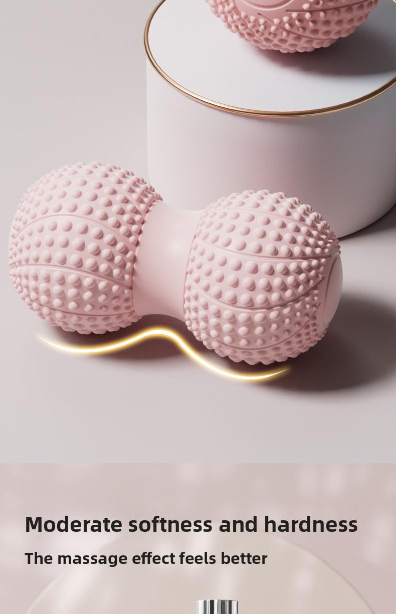 Fascia Peanut Ball for Foot Massage, Spine Muscle Relaxation, Double Ball for Hip, Back, and Leg Acupoint Stimulation, Yoga Massage Ball