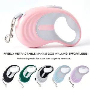 5.0 meter Durable Nylon Automatic Retractable Dog Leash, Easy to Control And Comfortable to Hold, Adjustable Rope Length, Suitable for Small And Medium-Sized Dogs Outdoor Travel Walking