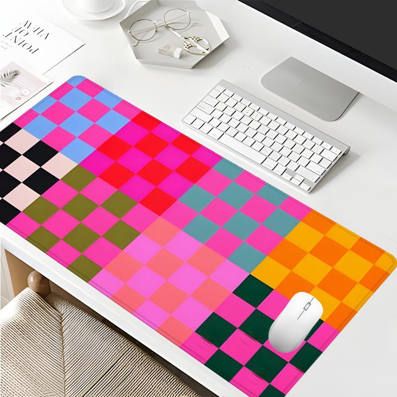 Colorful Geometric Pattern Extended Mouse Pad, Rectangle Gaming Mouse Mat, Office Keyboard Pad, Mouse Pad For Home & Office, Desk Accessory, Mousepad