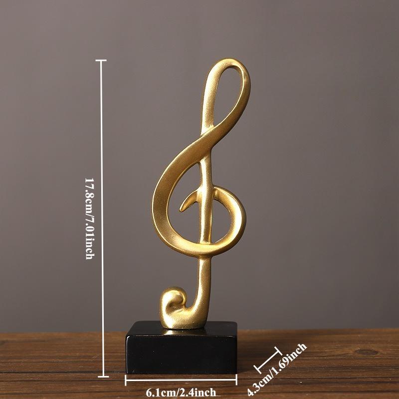 1pcs Modern Minimalist Music Note Decor Resin Ornament for Office Living Room TV Cabinet Entryway Home Decoration