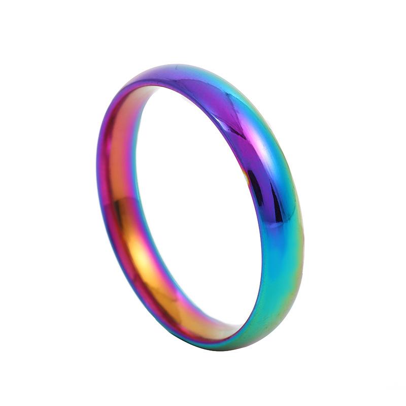 Stainless steel jewelry 2mm inner and outer arc spherical surface simple smooth ring titanium steel plain ring couple's ring