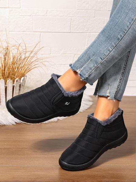 Women's Large Size Lightweight Comfortable Snow Boots, Anti-Slip Short Winter Warm Fleece Boots, Perfect Gift for Outdoor Activities, Winter Warm Shoes