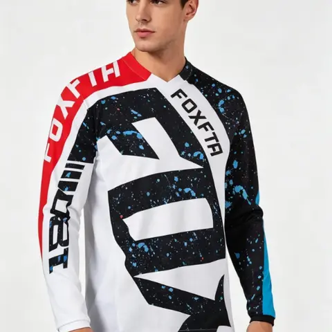 Mountain Bike Racing Wear, Road Cycling Jerseys, Motocross Jersey, MTB, BMX, ATV, Downhill Motorcycle, DH, Off-Road Motorcycle T-Shirts, Men's Fitness Long-Sleeve T-Shirts, Quick-Dry Breathable T-Shirts, Cycling Sports Wear, Sportswear Clothing