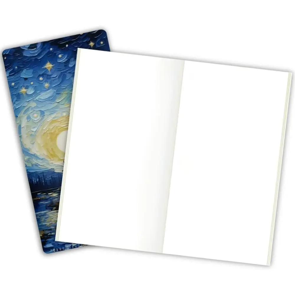 Pocket Planner Notebook with Plastic Sleeve, Blank Planner Refills, 30Sheets,8.25x4.25inches Regular TN Journal Notebooks,Travelers Notebook Insert for Sketching & Notes. sky