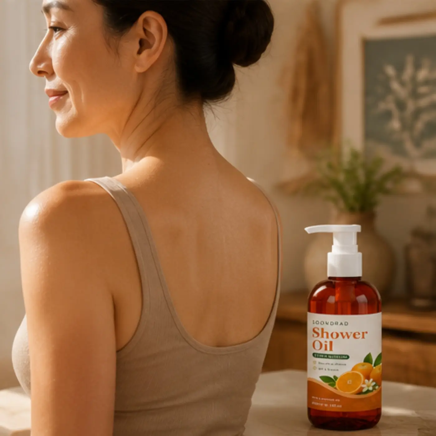 Shower Oil, Citrus Blossom, Nourishing Cleanse, Soft and Smooth, For Body, All Skin Types, Bath And Shower, Skin Care, 300ml/10.14fl.oz