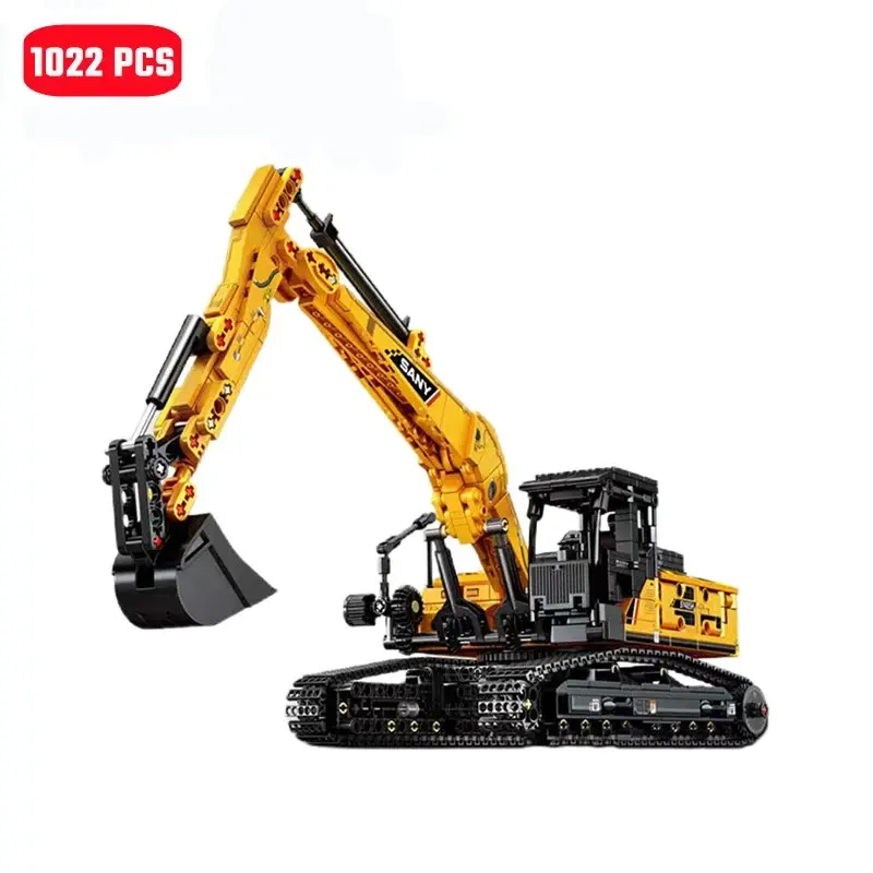 SEMMO BLOCK 1022pcs Creative ABS Plastic Excavator Building Blocks, MOC City Construction Engineering Vehicle, Educational Toy for Ages 6+ Boys Gift