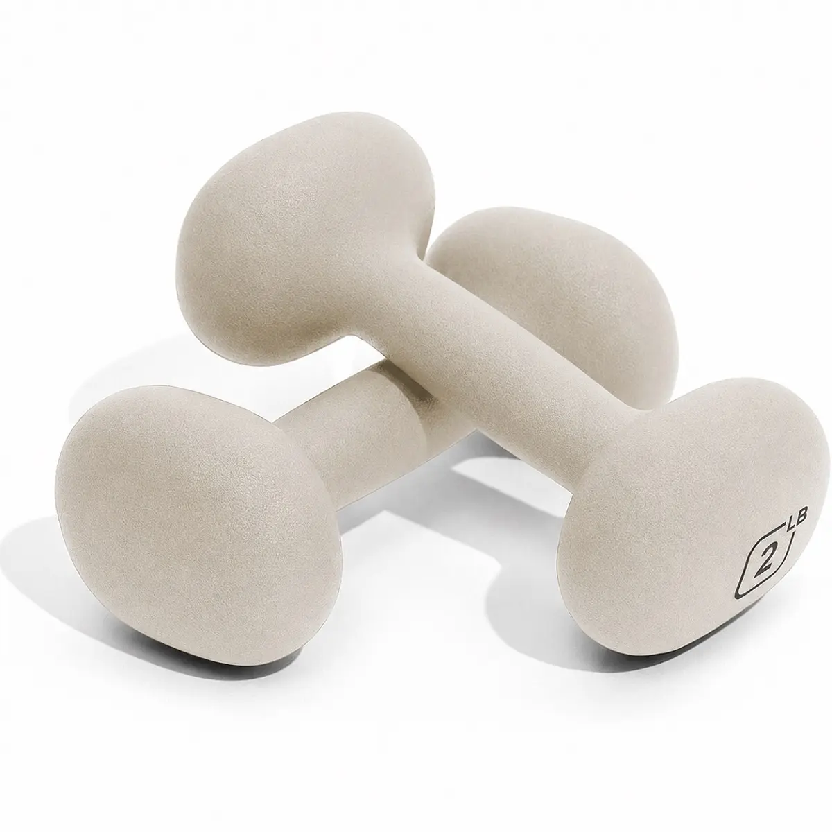 Neoprene Lightweight Hand-Held Dumbbells - 2 lbs Pair, Anti-Collision Safety Materials, Hexagonal Anti-Roll Design, Prevents Calluses, Protects Home Floors, Reduces Equipment Wear and Tear - for Home Weight Training