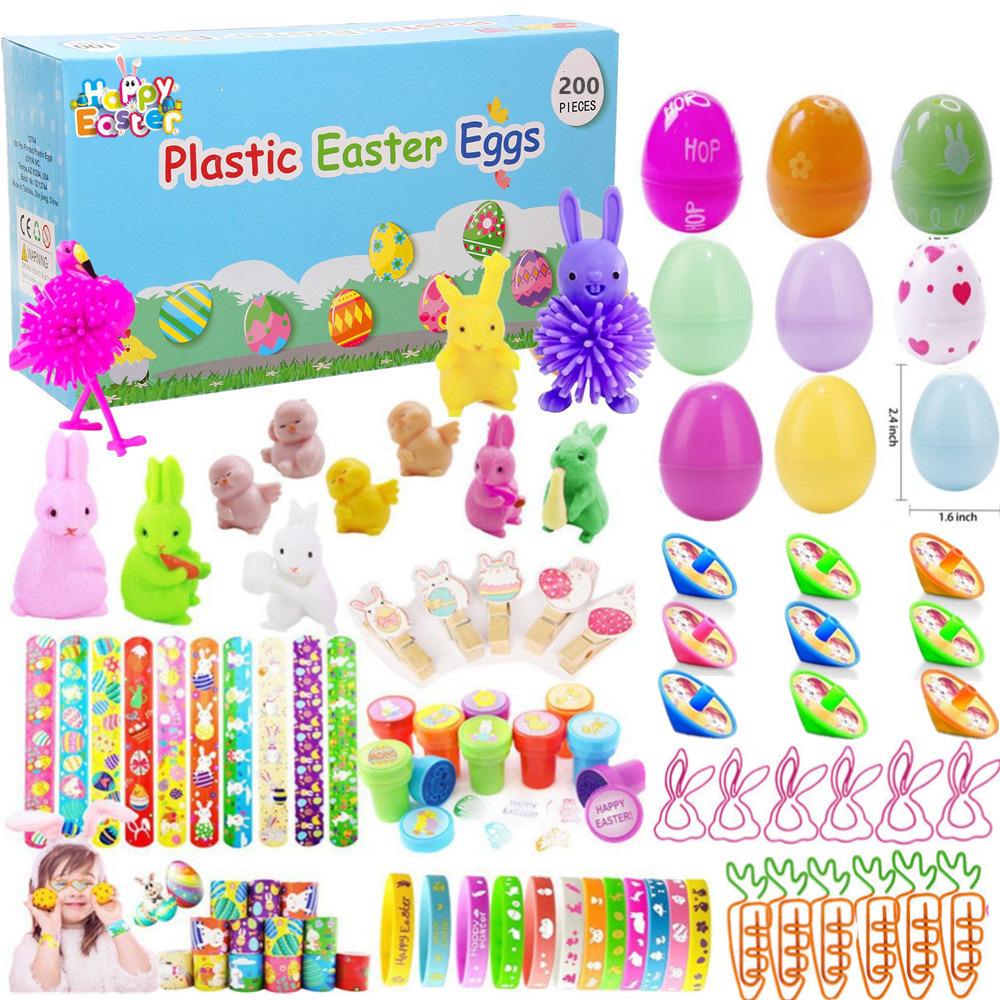 New Easter Egg Toys, Printed Plastic Openable Eggs, DIY Rabbit Gashapon, Easter Gifts