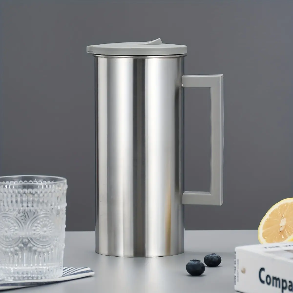 Stainless Steel Cold Water Pitcher, Espresso Pot, Teapot, Household Kitchen Beverage Pitcher, Catering Service Water Pitcher, Serving