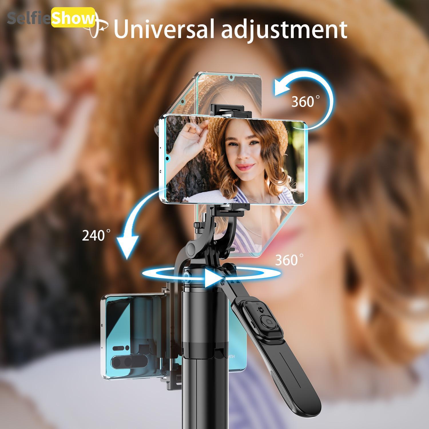 SELFIESHOW Selfie Stable Tripod, Portable Phone Tripod Stand with Remote Control, Smartphone Camera Accessories, Multifunctional Phone Tripod for Travel, Party, Live Streaming