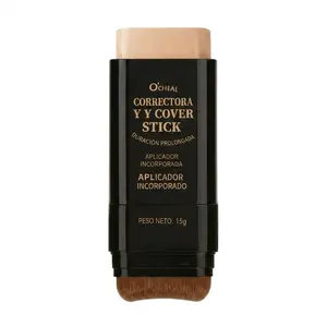 2-in-1 Foundation & Concealer Stick with Brush - HighCoverage, Long-Lasting Wear, Quick Makeup for Busy Users,No Powder Buildup Cosmetic