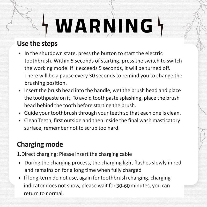 Electric Toothbrush Set with Replacement Brush Heads, Rotatable Toothbrush with 5 Modes, Oral Care Teeth Cleaning Toothbrush