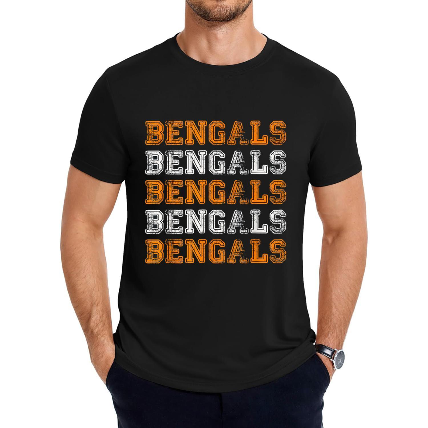 Vintage Retro Novelty Bengals T Shirt