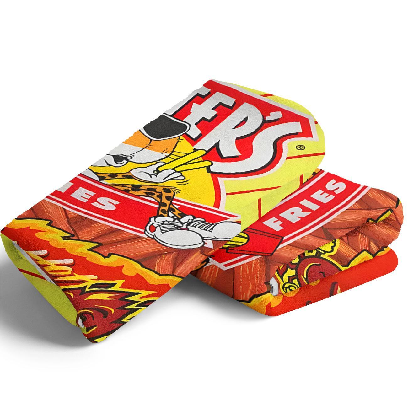 Corn Chips Pattern Flannel Plush Blankets, 1 Count Multifunctional Throw Blanket, Warm Nap Blanket for Home Office Travel Camping, Comfy Blankets