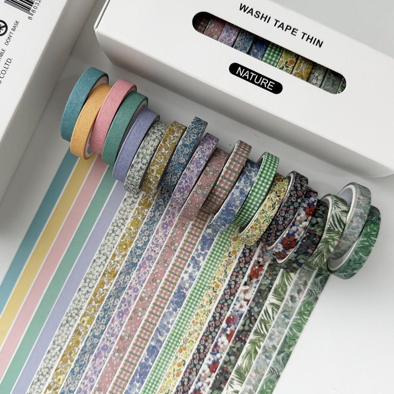 DIY Washi Tape Set, Crafting Kit, 20 Rolls/box Retro Washi Tape, Creative Decorative Tape for Scrapbooking, Scrapbooking Ephemera, Scrapbooking Tool, Journaling, Gift Wrapping