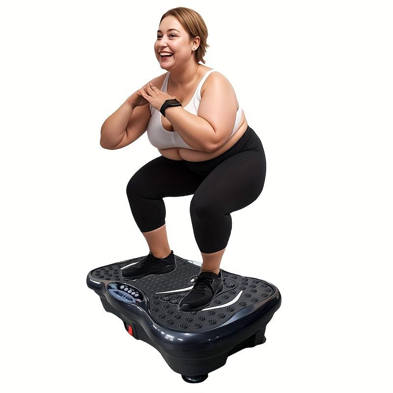 Electromagnetic Massage Vibration Plate Fitness Equipment - Weight Capacity 330 lbs - Suitable for Home Fitness for Men and Women (Portable Storage), Battery Not Included