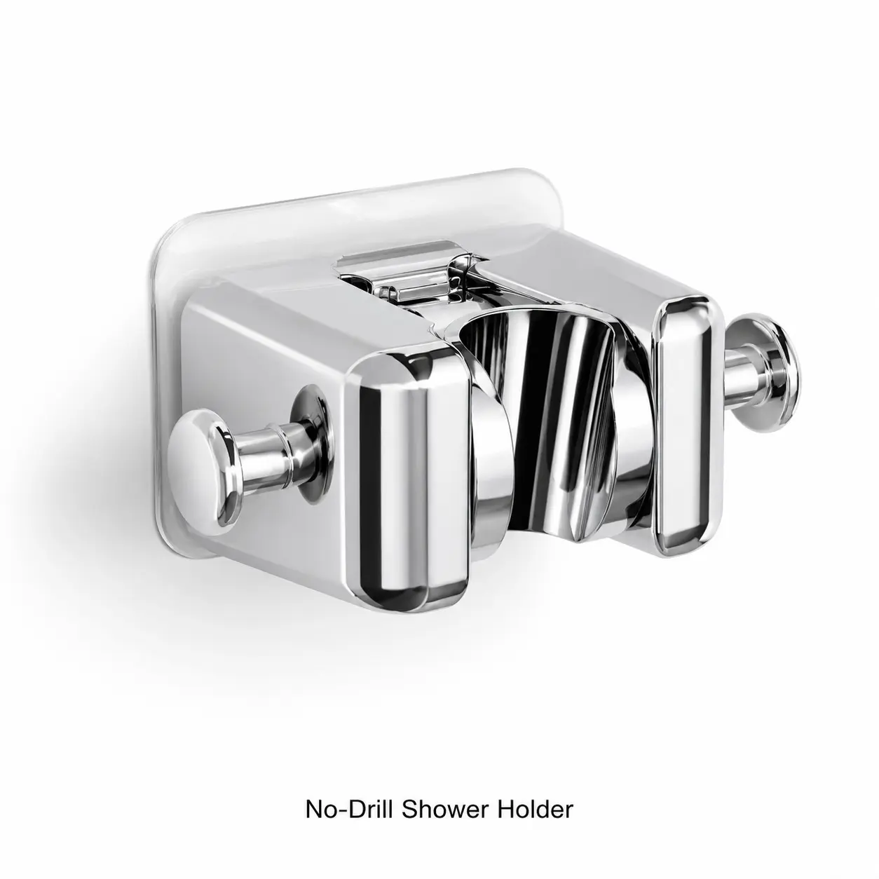 No Drill Shower Head Holder Adjustable Wall Mounted Shower Bracket Removable Shower Holders For Inside Shower Bathroom Handheld Shower Holder with Strong Adhesive Base