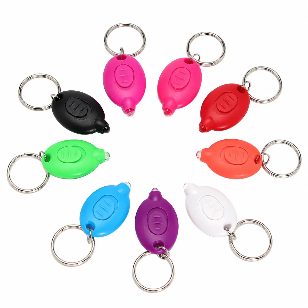 Compact 8-Piece LED Keychain Light Set – Mini Plastic Flashlights in Adorable Turtle Shape, Portable USB-Rechargeable Night Lights for Keys, Bags, or Emergency Use, Ideal Gift for Kids and Adults