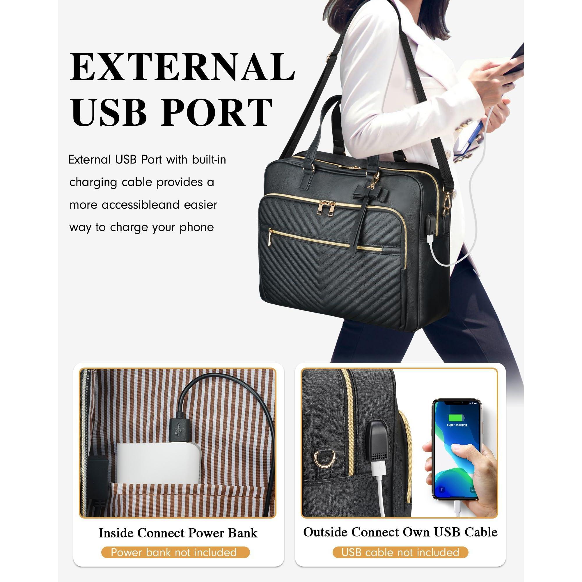 17 Inch Laptop Bag For Women Large Convertible Quilted  display picture 1