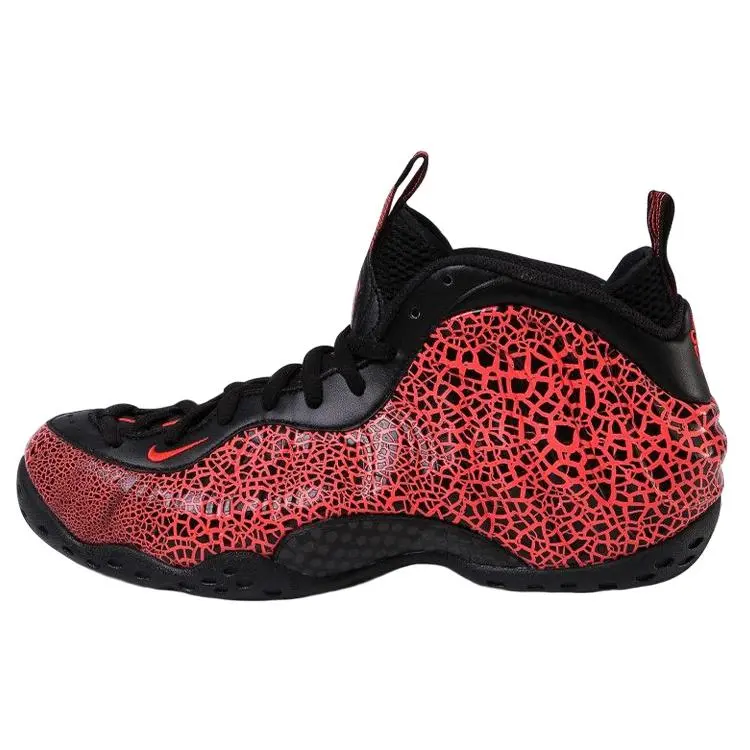 Nike Foamposite One Lava Mid-Top Retro Basketball Shoes for Men in Red Verifiable, with credentials and supporting global authentication