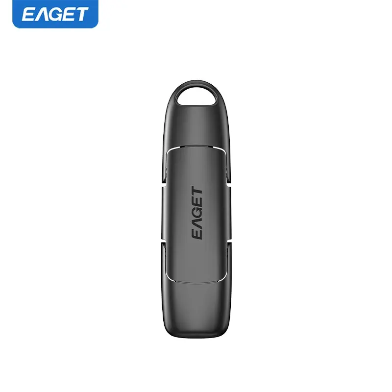 EAGET 128GB/256GB Solid State Flash Drive, 2-in-1 Type-C + USB-A Solid State Thumb Drive, External SSD with Read Speed Up to 560MB/s, High Speed Memory Stick Data Storage, USB Flash Drives for iPhone 16/15, Android Phones, Tablets, Laptops, Windows, Mac