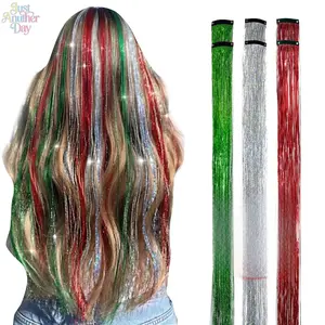 Holographic Glitter Hair Extensions – Easy Clip-in Style; "Fairy Hair" Set – Damage-free & Ultra-sparkly; Glitter Strands for Parties & Competition Days; Clip-in Extensions – Instant Sparkle