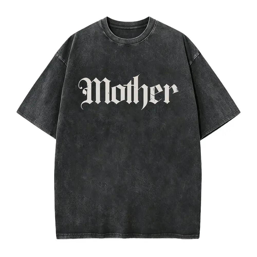 Mother Gothic Shirt  Old English Washed Tee, Goth Mom Shirt, Alternative Mom Outfit, Grunge Mama Gift, Edgy Mothers Day Tee