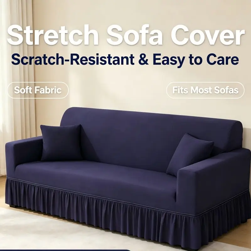Tiktok Viral Solid Color Sofa Slipcover, Dark Loveseat Protector, Anti Scratch Pet Cover, All Seasons Fit, Sofa Covers, Washable Sofa Protector, Couch Covers For Sofa, Couch Protector