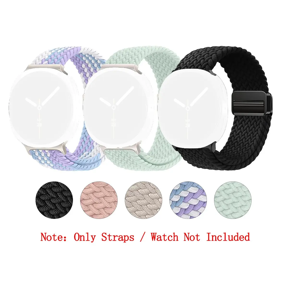 For Samsung Watch8 Band with Magnetic Clasp, Woven Nylon Strap for Samsung Watch8 Classic, Durable and Stylish Replacement Band Smartwatch Replacement Straps