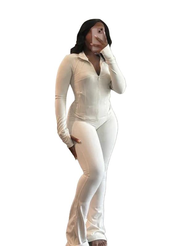 Fall Women Clothes Two Piece Flared Pants Tracksuits Set Casual Gym Active Wear 2 Piece Set Lounge Womens Matching Sets Womenswear Comfort