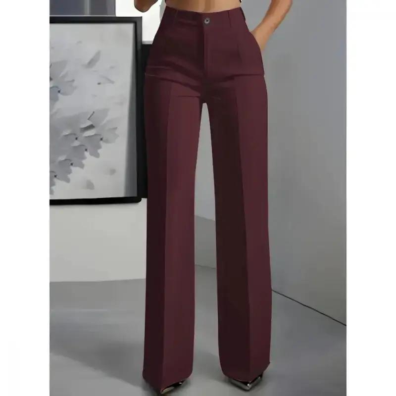 2026 Women’s Straight-Leg Dress Pants for Work, Classic Business Trousers, Office Suit Pants, High-Waisted Professional Pants