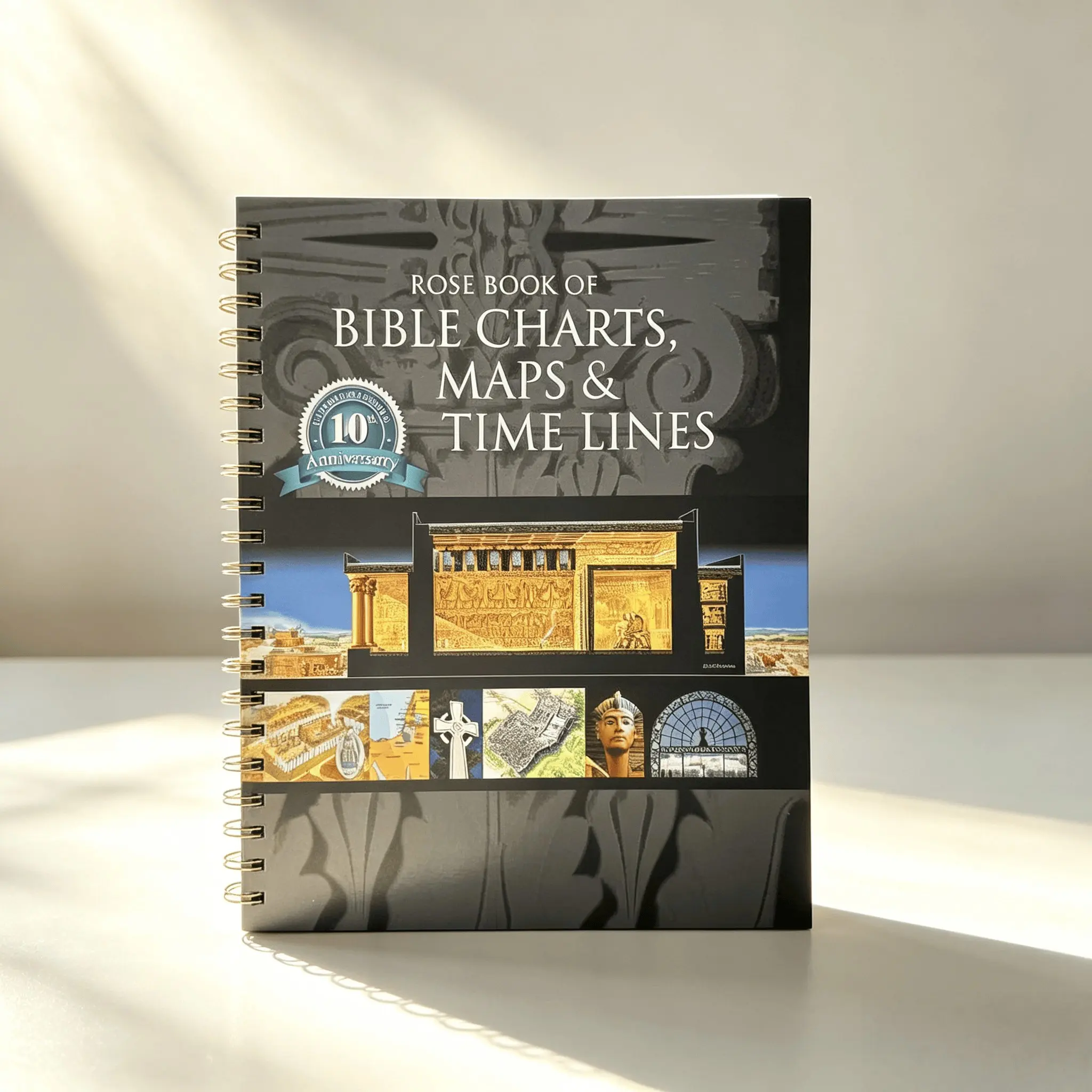 Spiral Bound Illustrated Reference Folio, Full Color Historical Maps & Timeline, Visual Chart Layout Resource Book, Adult Faith Research Gift