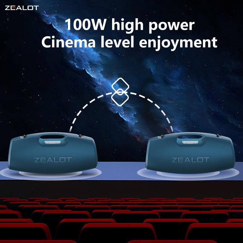 ZEALOT S78 Wireless Speaker, 100W Portable Waterproof Subwoofer