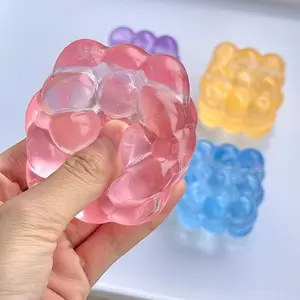 Squishy Maltose Fidget Toys Bright Soft Colored Cubic Maltose Squeeze Toy Fun Anti-stress Sensory Toy  Christmas Toys for Girl