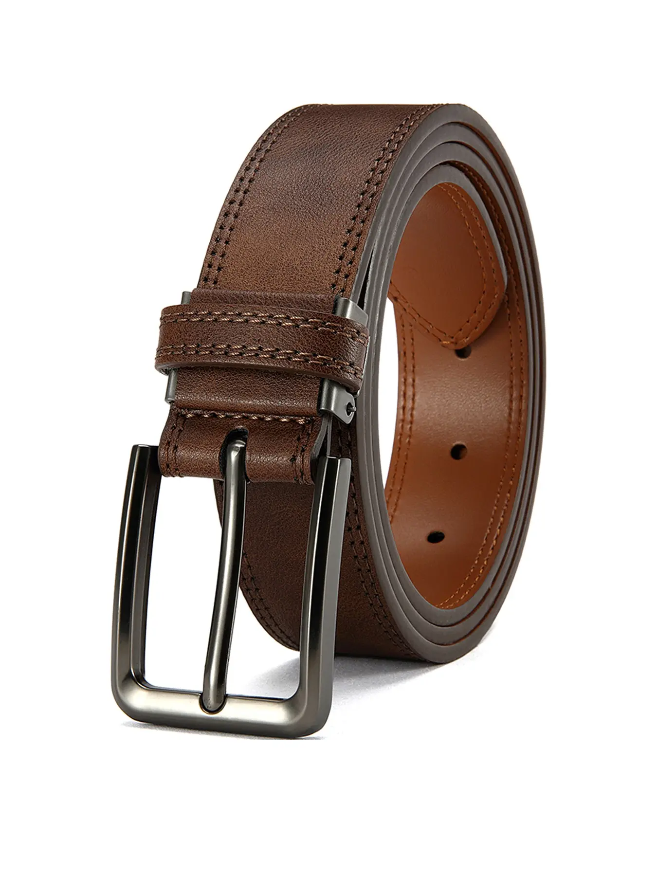 Vintage Men's Belt Set, Adjustable PU Ratchet Belt, Comfortable and Durable, Fashionable Classic Style, Ideal for Daily Wear, Work, Gifts, Valentine's Day