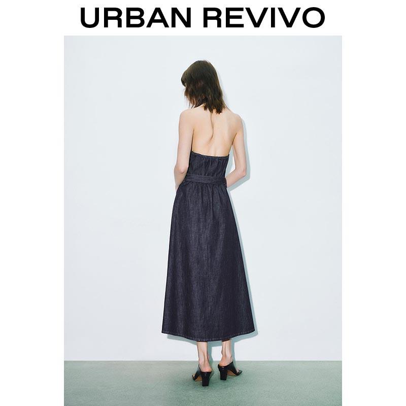 Women's Retro Ambiance Halter-neck Backless Denim Dress UWG850106 Casual Outfit 2025 Women Clothing Girl Elegant Fashion Trendy and Versatile OOTD Womenswear Sleeveless Minimalist Women's Retro Ambiance Halter-neck Backless Denim Dress UWG850106 Casual Outfit 2025 Women Clothing Girl Elegant Fashion Trendy and Versatile OOTD Womenswear Sleeveless Minimalist