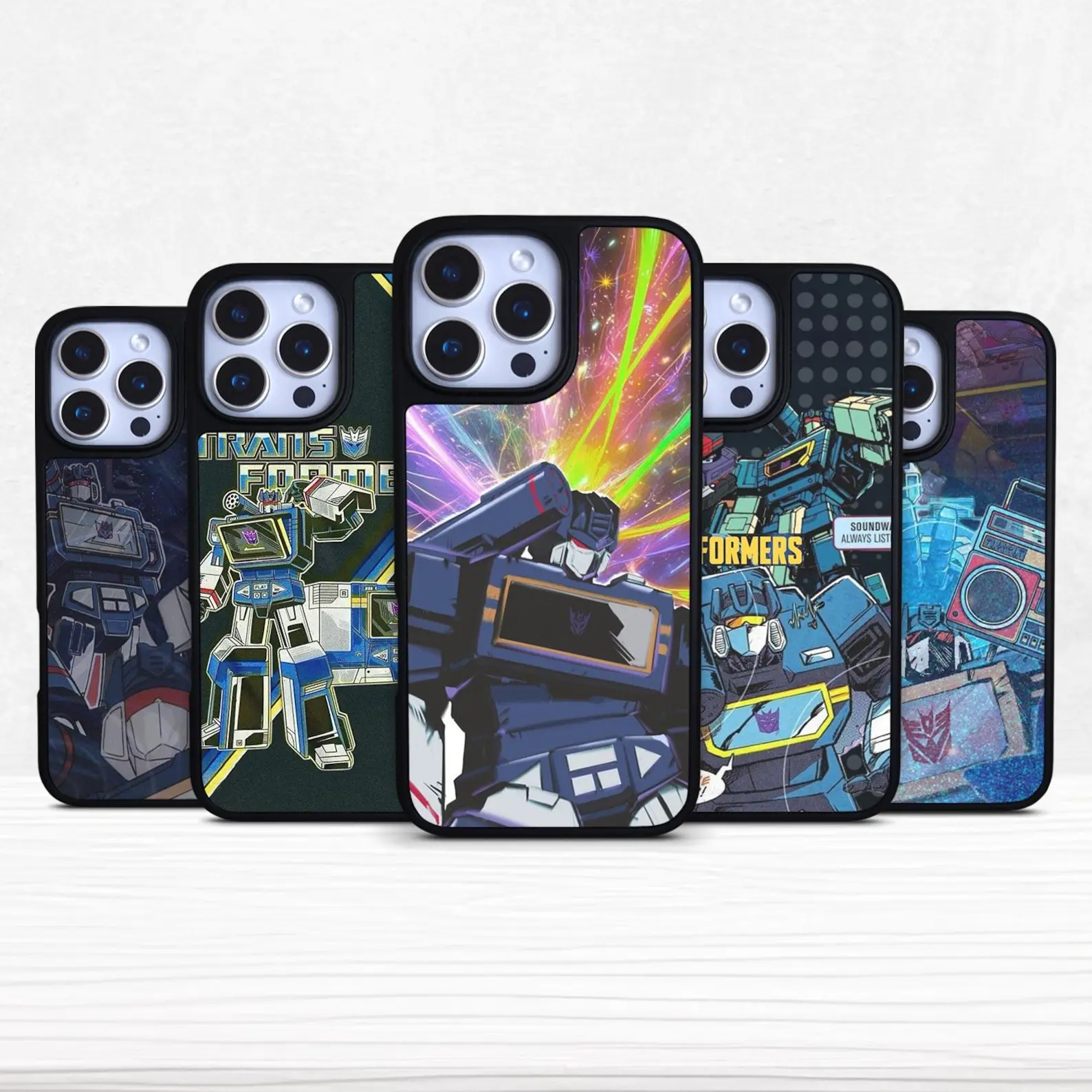 Soundwave Megatron Armored King Kong Phone Case, compatible with iPhone 11–17 Pro Max/Plus series and Samsung Galaxy S23–S25 series.