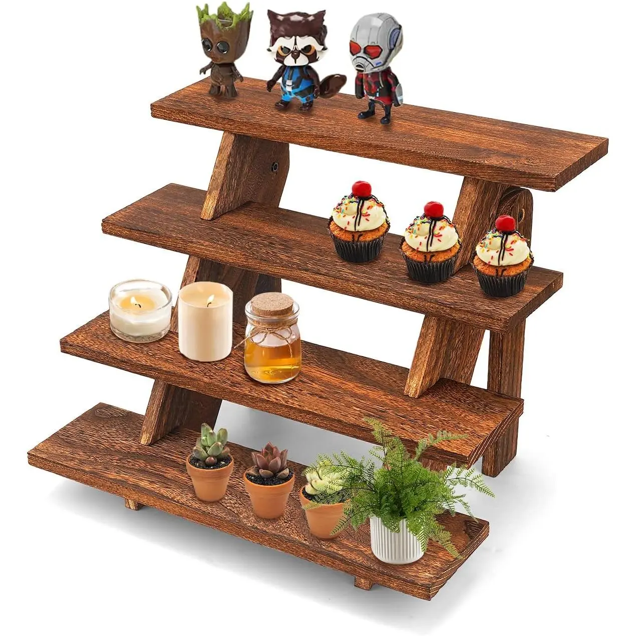 Wooden Display Stand Wood Cupcake Stands Rustic Wood Risers