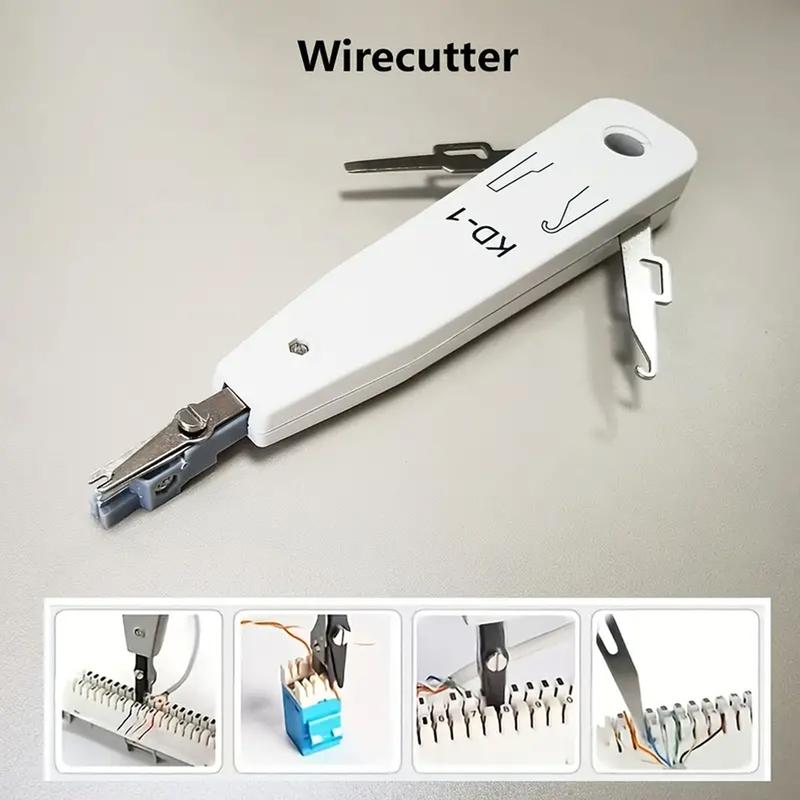 Portable Ethernet Cable Crimping, Rj45 Rj11 Connectors, Cat5 Cat5e Cat6 Testers, Includes 110 Punch Down Tools, Wire Stripping Machine