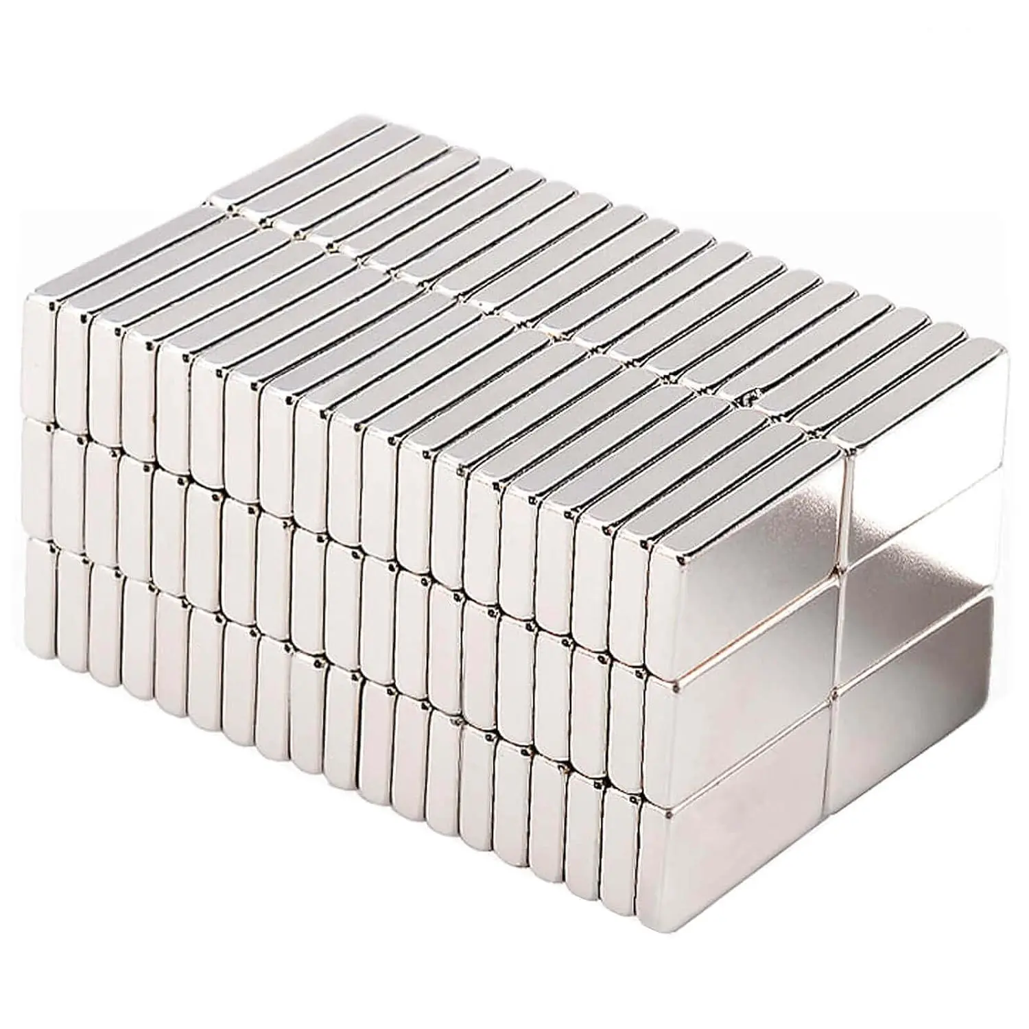 120Pcs Small Neodymium Magnets, N52 Tiny Mini Rare Earth Refigerator for Crafts Experiment DIY Building Scientific Model Rectangular Office Whiteboard Tool