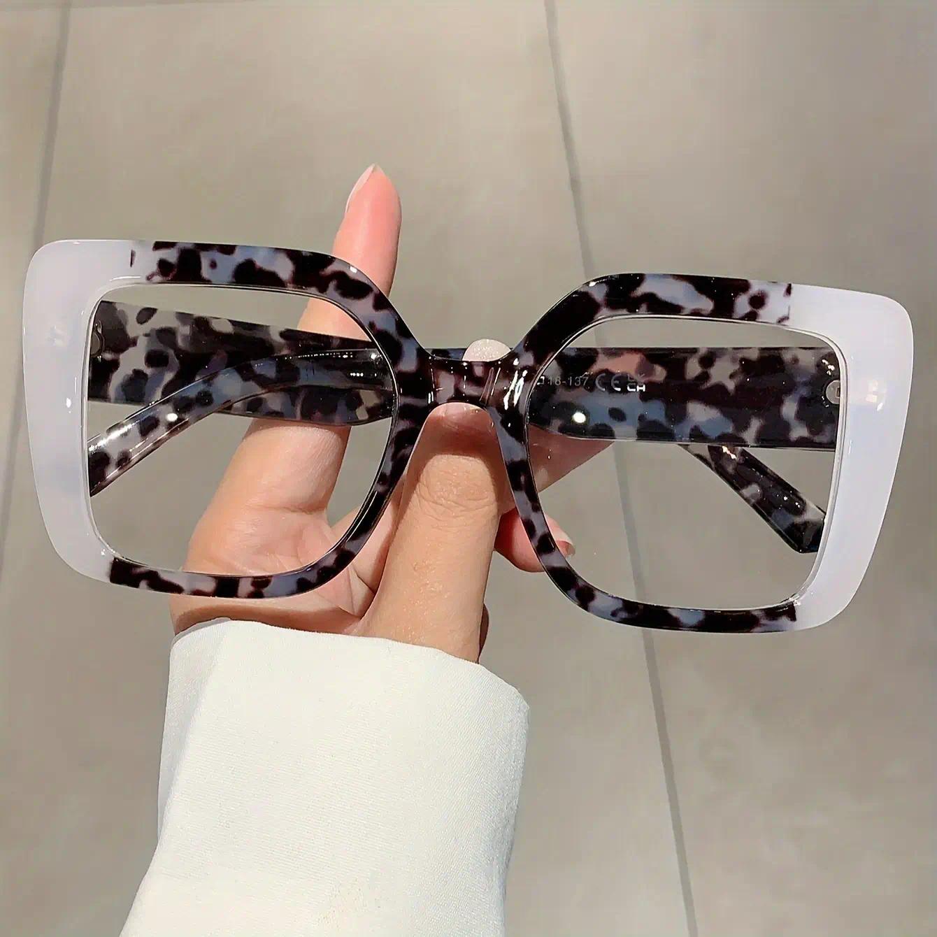 Women’s Square Full Rim Non-Prescription Glasses Elegant Minimalist Fashion Eyewear Durable Frame with Sturdy Metal Hinges Classic Versatile Eyeglasses Perfect for Daily Wear Office Work Formal Events Business Casual & Modern Simple Style Looks