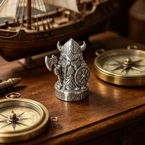 Mini Viking Warrior Goblin Figurine, Nordic Rune Dwarf Statue, Pla Material Desktop Decor, Men's Collection Gift, Unique Home Ornament