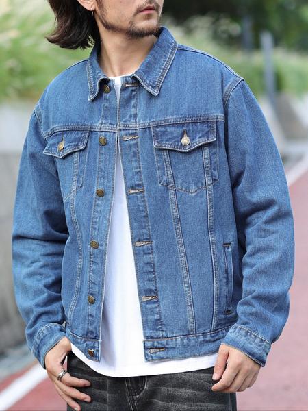 Men's Denim Jacket Coat, Casual Fashion Outerwear, Stylish Design for Daily Wear & Outdoor Activities, Perfect Fit for Spring & Fall Seasons