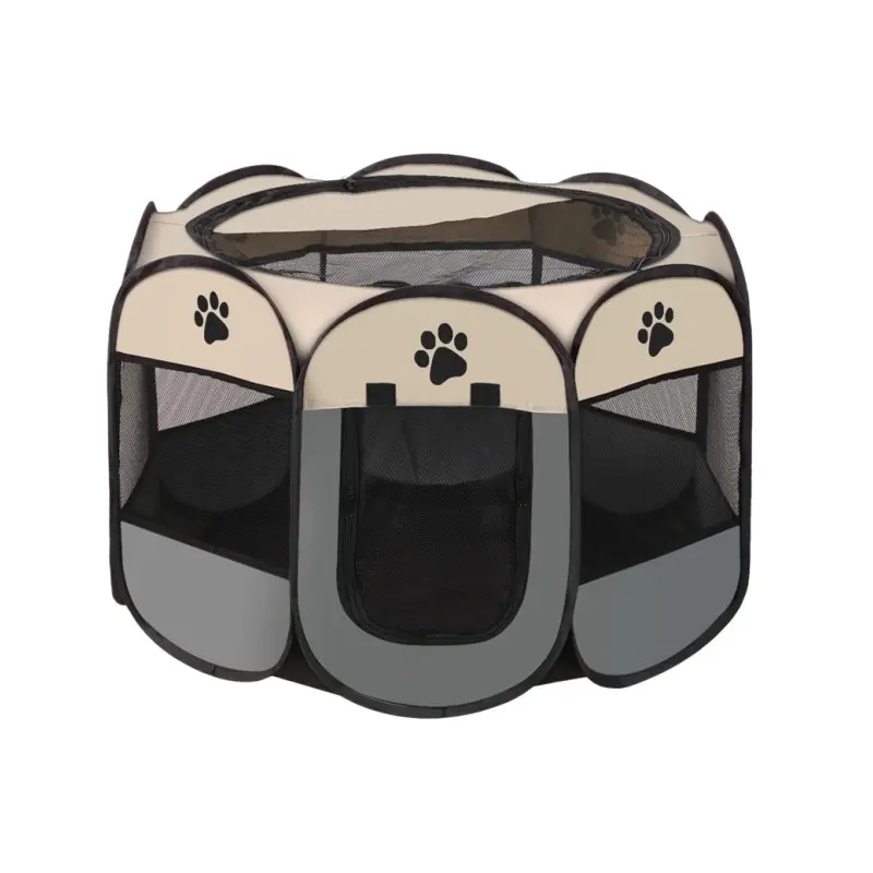 Octagonal Pet Fence, Foldable Pet Tent, Oxford Fabric Durable Scratch-Resistant, Puppy Kitten Playhouse, Outdoor Camping Gear, Puppy Playpen, Portable Puppy Fence