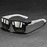Latest model fashionable spliced sports glasses, Sporty Eyewear, suitable for both men and women,with multiple color options,equip anti slip rubber nose pads,are perfect for various outdoors activities such as cycling,fishing,and hiking.