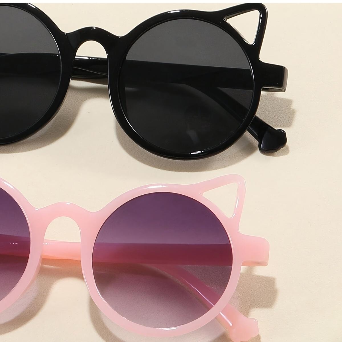 2pcs Cute Cat Ear Glasses Colorful Durable Plastic Frames Playful Cartoon Design for Parties Birthdays Valentine's Day Festive Accessory