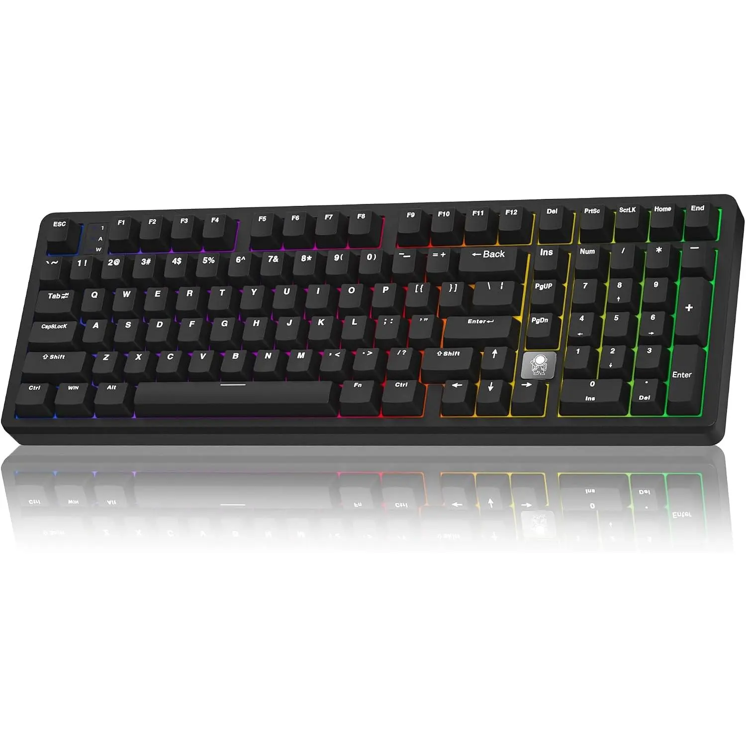 LEOBOG HI98C Pro  Mechanical Gaming Keyboard, Tri-Mode Wired/2.4G/BT5.0 Hot Swappable  Keyboards with Number Pad, RGB Backlit Gasket Mount Black Custom Keyboard for PC Gaming & Office